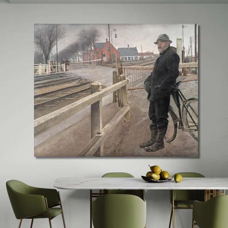 En Attendant Le Train. Passage À Niveau Près De La Route De Roskilde Laurits Andersen Ring
