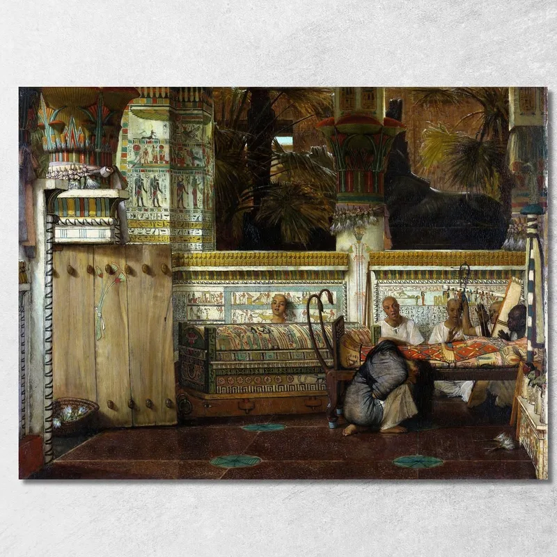 Die Ägyptische Witwe Lawrence Alma-Tadema drucken auf leinwand