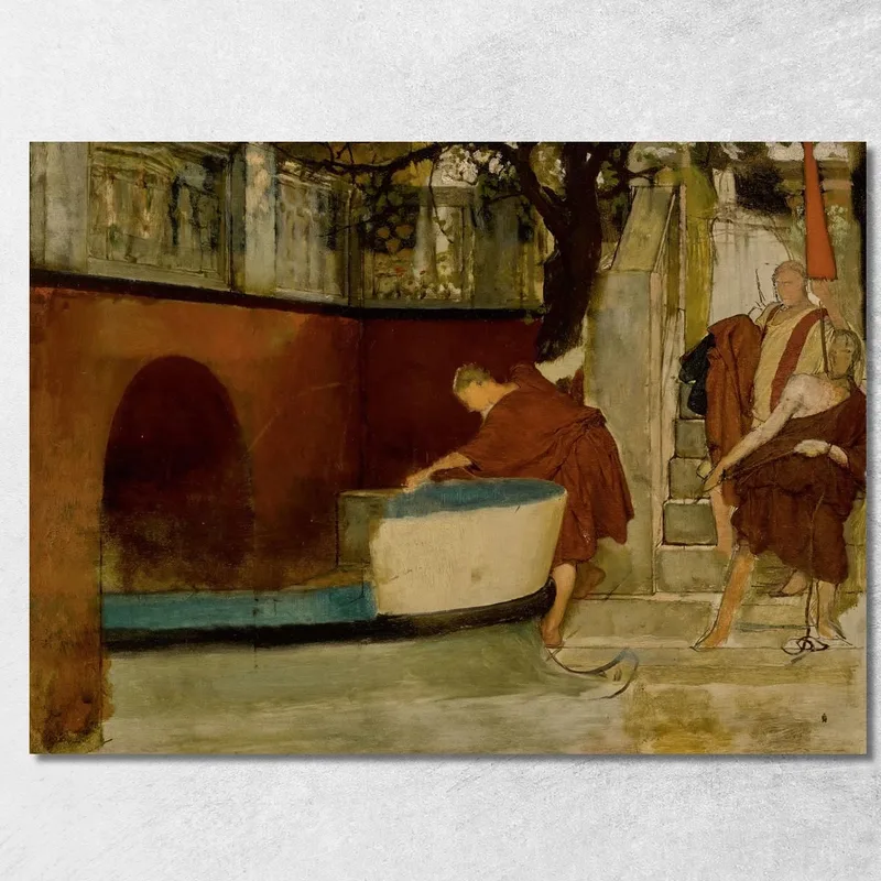 Die Einschiffung Auf Dem Lastkahn Lawrence Alma-Tadema drucken auf leinwand
