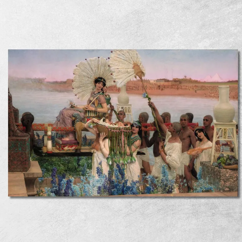 Die Auffindung Des Moses Lawrence Alma-Tadema drucken auf leinwand