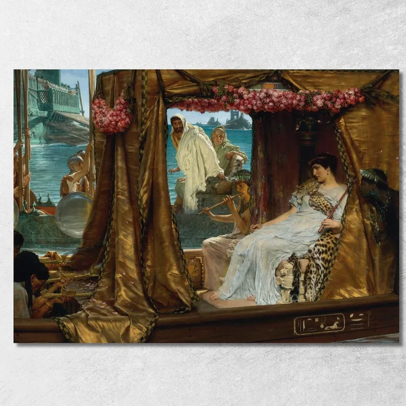 Das Treffen Von Antonius Und Kleopatra Lawrence Alma-Tadema drucken auf leinwand