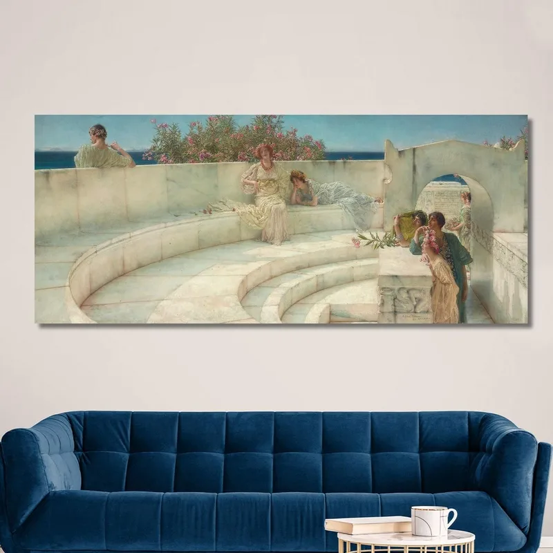 Sotto Il Tetto Del Tempo Blu Dello Ionio Lawrence Alma-Tadema quadro stampa su tela