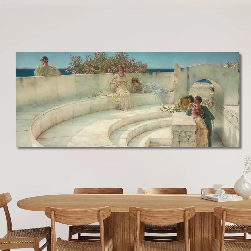 Sotto Il Tetto Del Tempo Blu Dello Ionio Lawrence Alma-Tadema quadro stampa su tela