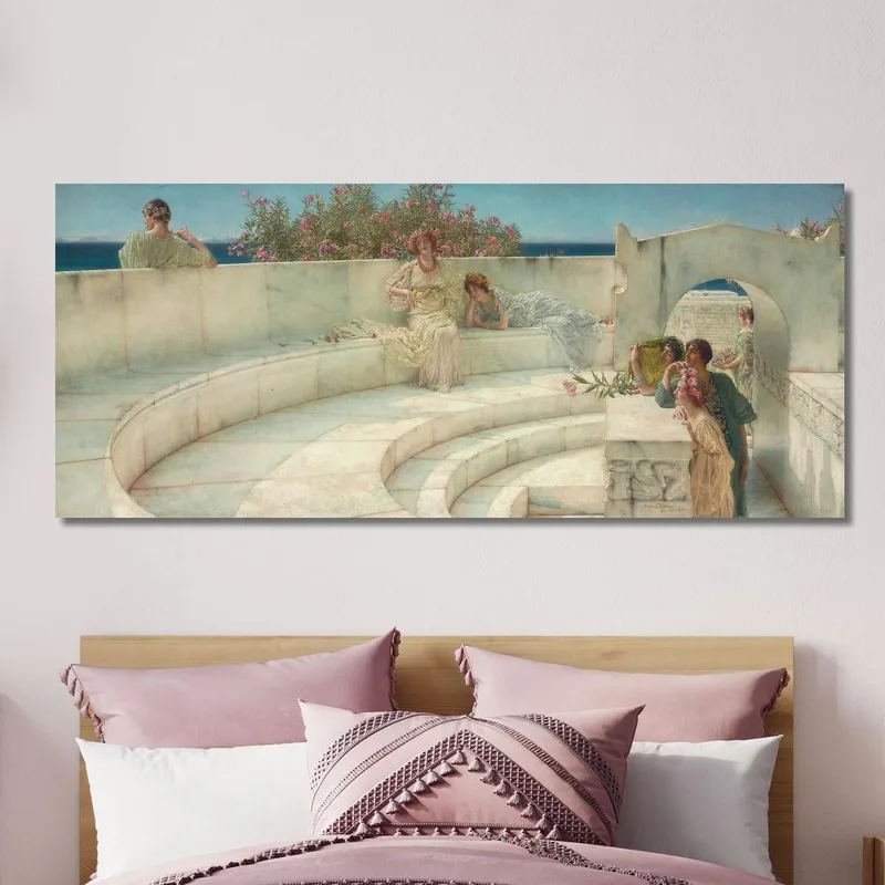 Sotto Il Tetto Del Tempo Blu Dello Ionio Lawrence Alma-Tadema quadro stampa su tela