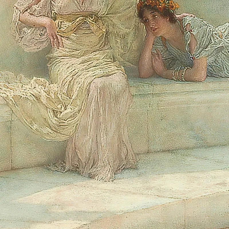 Sotto Il Tetto Del Tempo Blu Dello Ionio Lawrence Alma-Tadema quadro stampa su tela