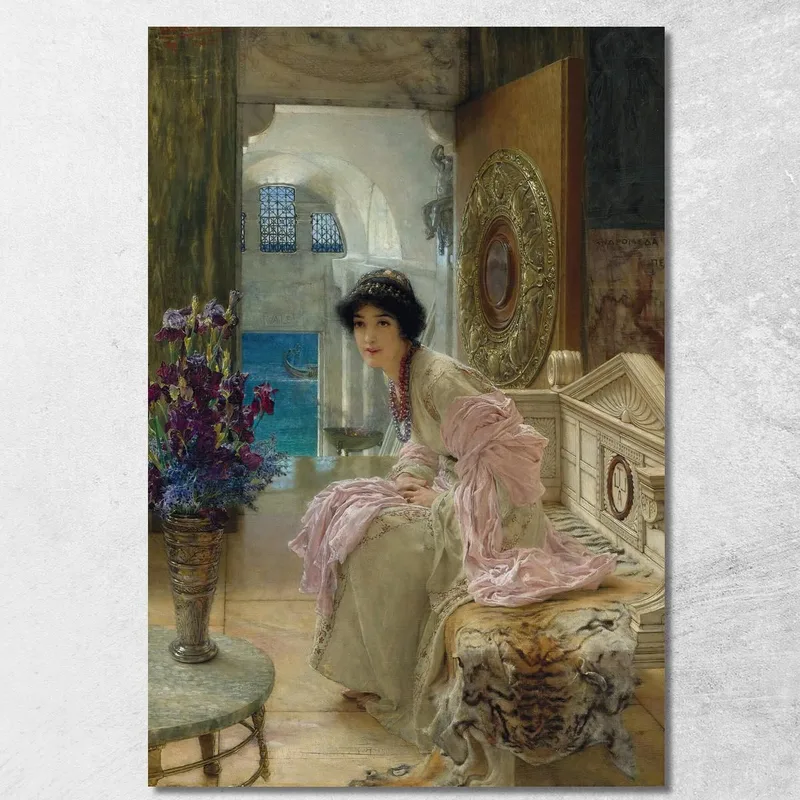 Beobachten Und Warten Lawrence Alma-Tadema drucken auf leinwand