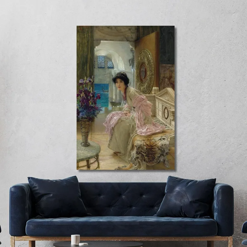 Guardare E Aspettare Lawrence Alma-Tadema quadro stampa su tela
