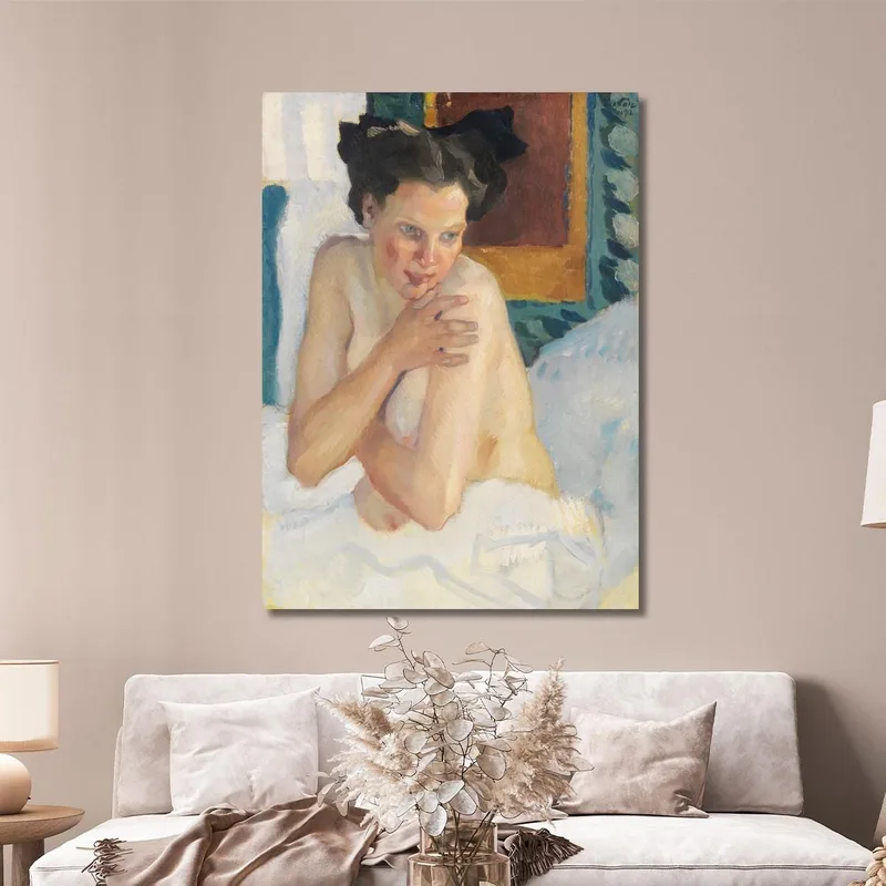 Risveglio Seduto Seminudo Leo Putz