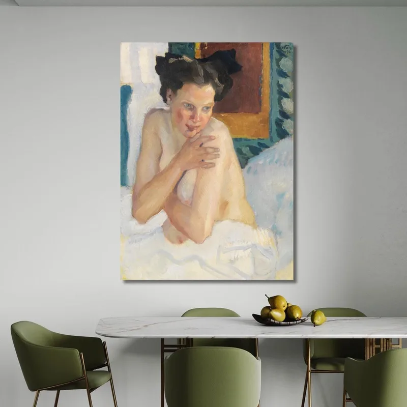 Risveglio Seduto Seminudo Leo Putz