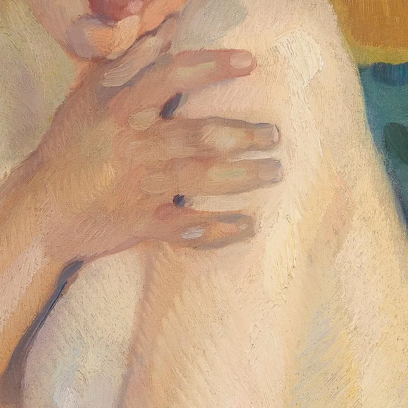 Risveglio Seduto Seminudo Leo Putz