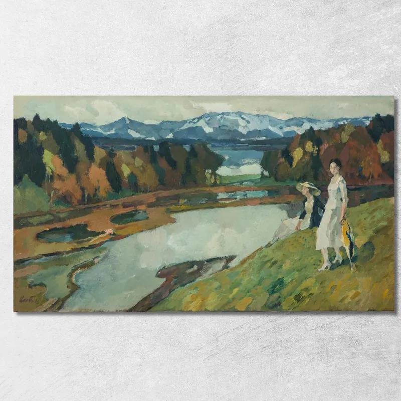 Föhn Kampenwand Chiemsee Leo Putz drucken auf leinwand