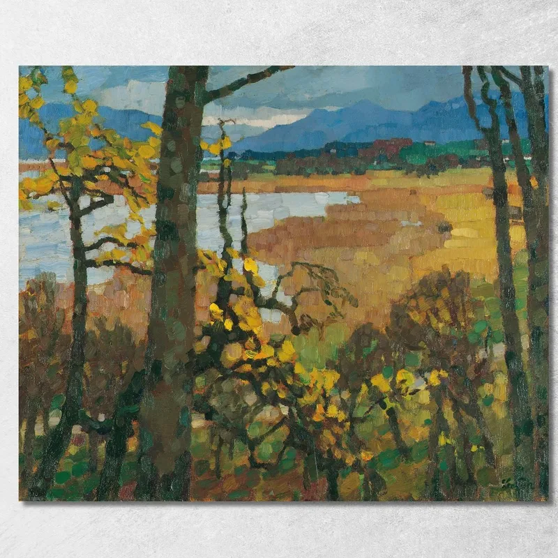 Herbst Am Chiemsee Leo Putz drucken auf leinwand