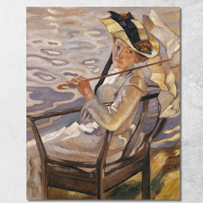 Im Sonnenlicht Leo Putz drucken auf leinwand