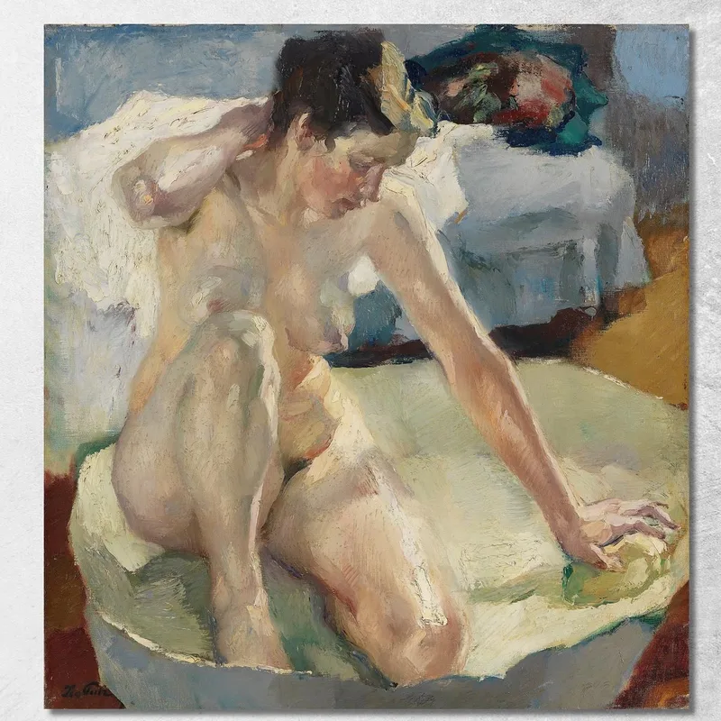 In Der Badewanne Ii Leo Putz drucken auf leinwand