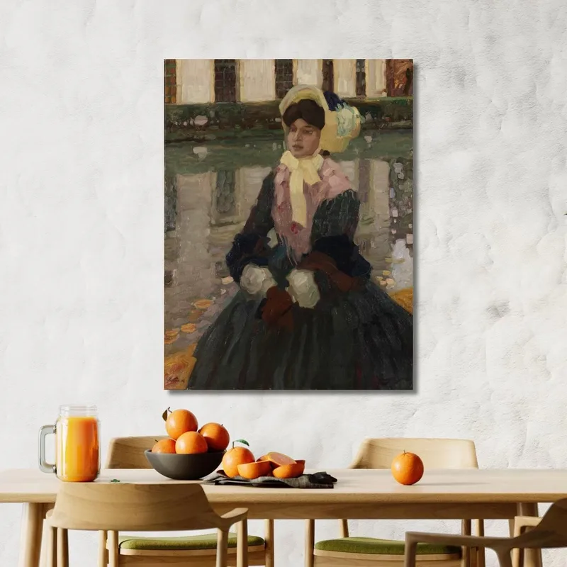 Retrato De Veronika Kirmaier En El Jardín Schleissheim Leo Putz