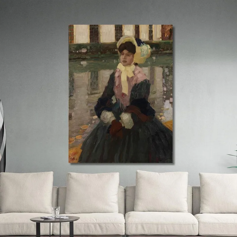 Retrato De Veronika Kirmaier En El Jardín Schleissheim Leo Putz