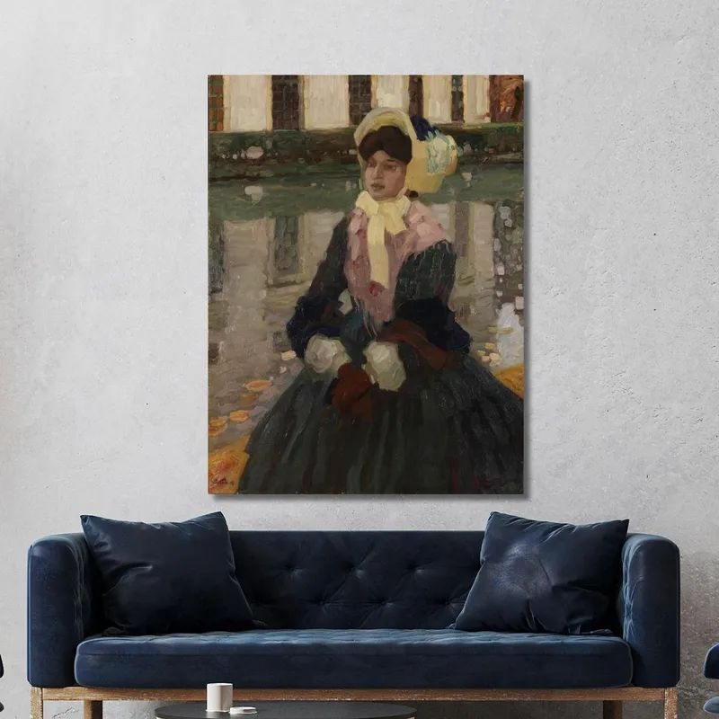 Retrato De Veronika Kirmaier En El Jardín Schleissheim Leo Putz