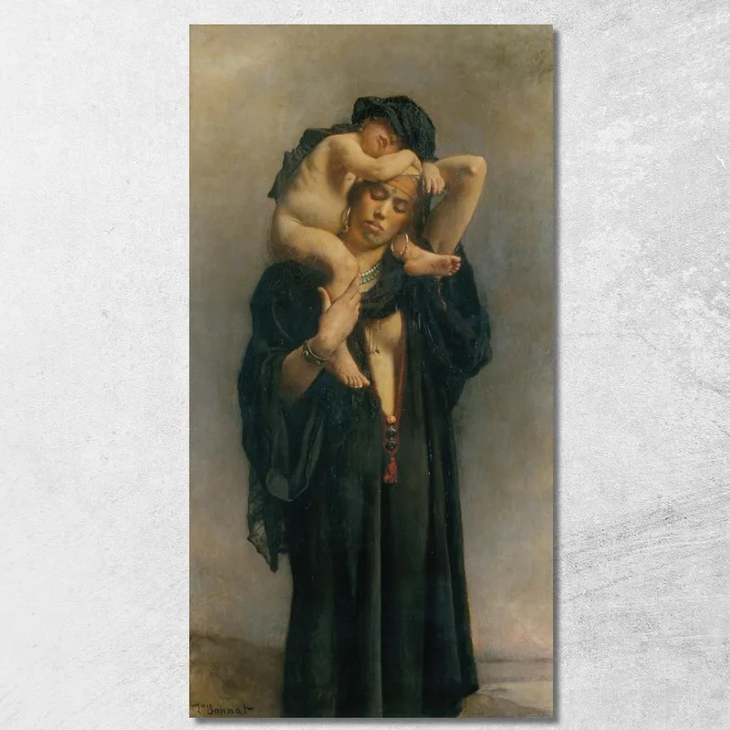 Una Campesina Egipcia Y Su Hijo Léon Bonnat cuadro en lienzo