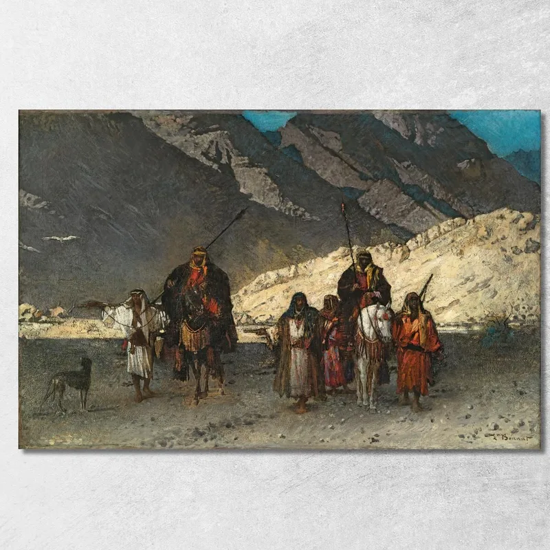 Jeques Árabes En Las Montañas Léon Bonnat cuadro en lienzo