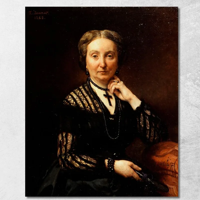 Retrato De Una Mujer Léon Bonnat cuadro en lienzo