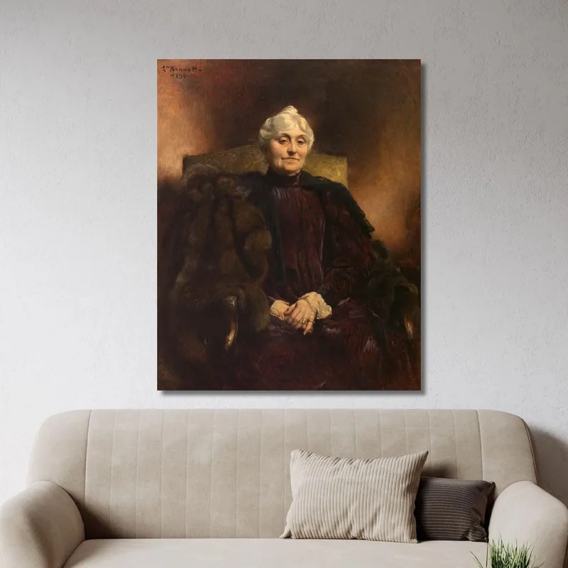 Portrait Of Madame Dubernet Léon Bonnat