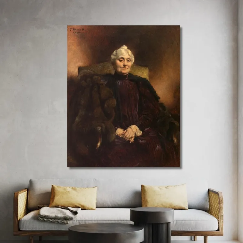 Portrait Of Madame Dubernet Léon Bonnat