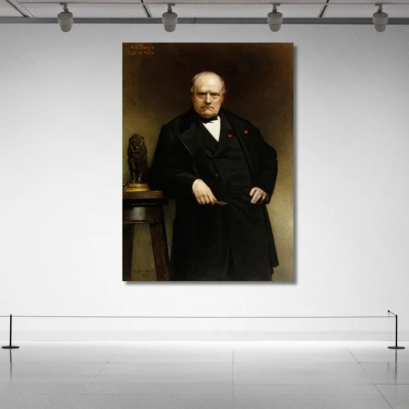 Portrait Of Barye With A Wax Model Of Seated Lion Léon Bonnat