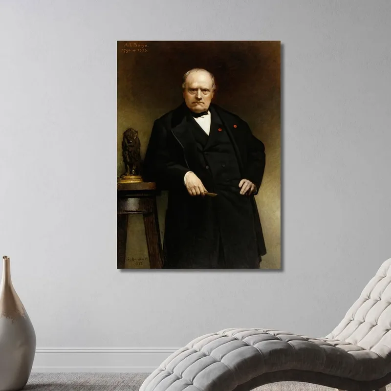 Portrait Of Barye With A Wax Model Of Seated Lion Léon Bonnat