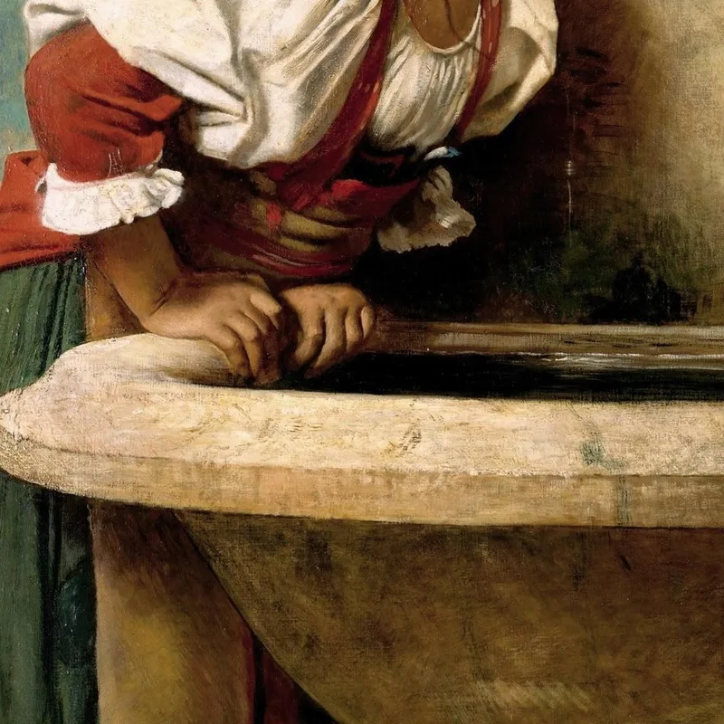 Roman Girl At A Fountain Léon Bonnat