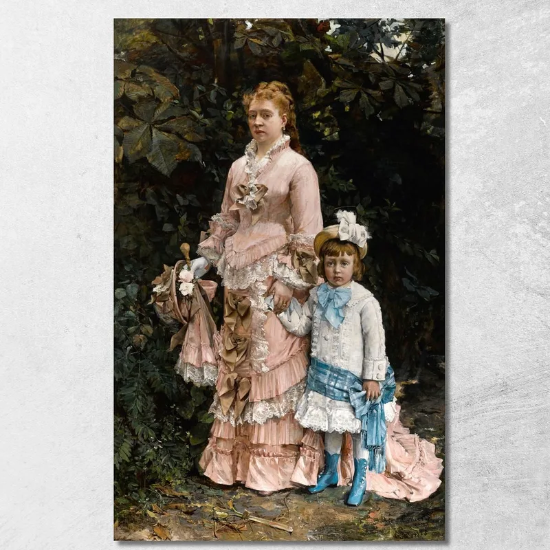 La Passeggiata Della Domenica Léon François Comerre quadro stampa su tela