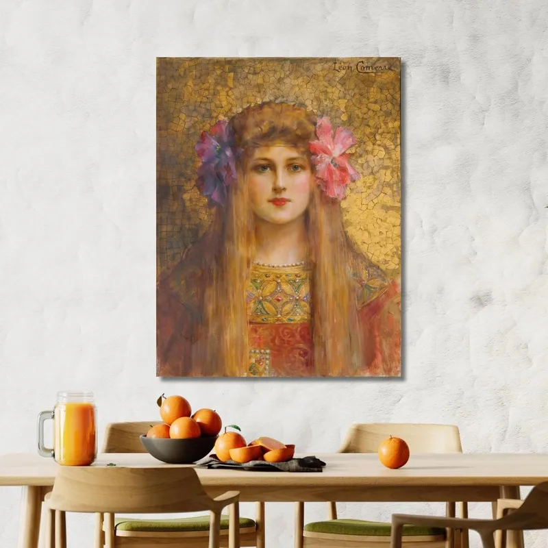 Ritratto Di Donna Con Turbante Fiorito Léon François Comerre