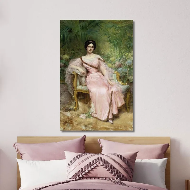 Ritratto Di Suzanne Hudelo Nata Armand Seduta In Una Serra Léon François Comerre