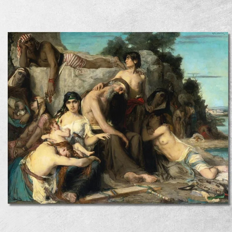 La Cattività Degli Ebrei A Babilonia Léon François Comerre quadro stampa su tela
