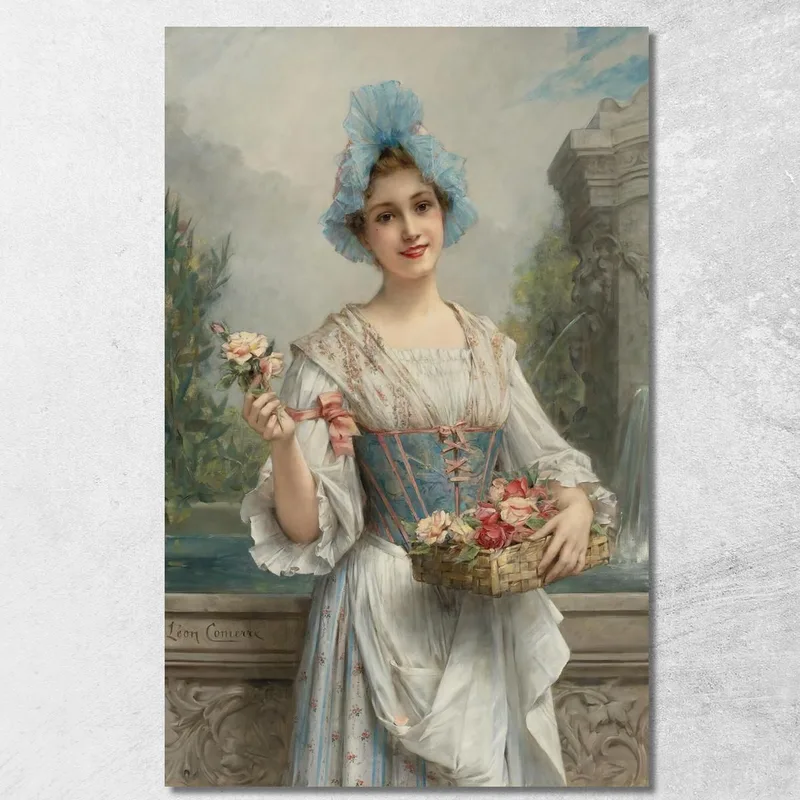La Venditrice Di Fiori Léon François Comerre quadro stampa su tela