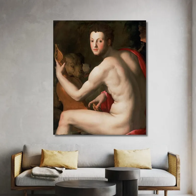 Portrait De Cosme Ier De Médicis En Orphée Agnolo Bronzino