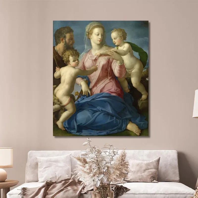La Sagrada Familia Con El Niño San Juan Bautista Agnolo Bronzino