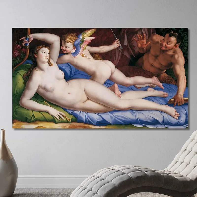 Venus Cupido Y Sátiro Agnolo Bronzino