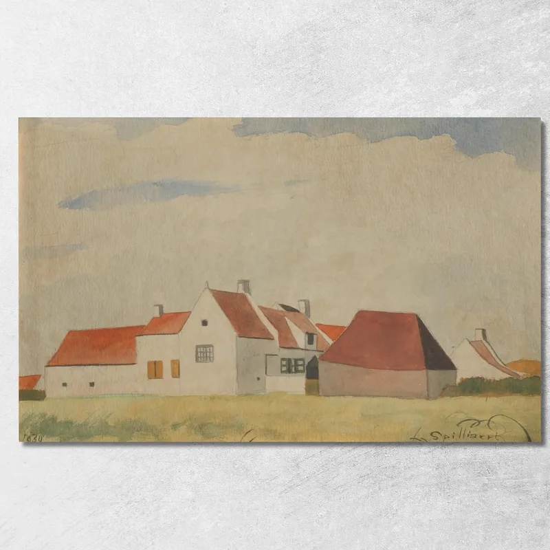 Fattoria Vicino Al Nukkerwijk Sas-Slijkens Léon Spilliaert quadro stampa su tela