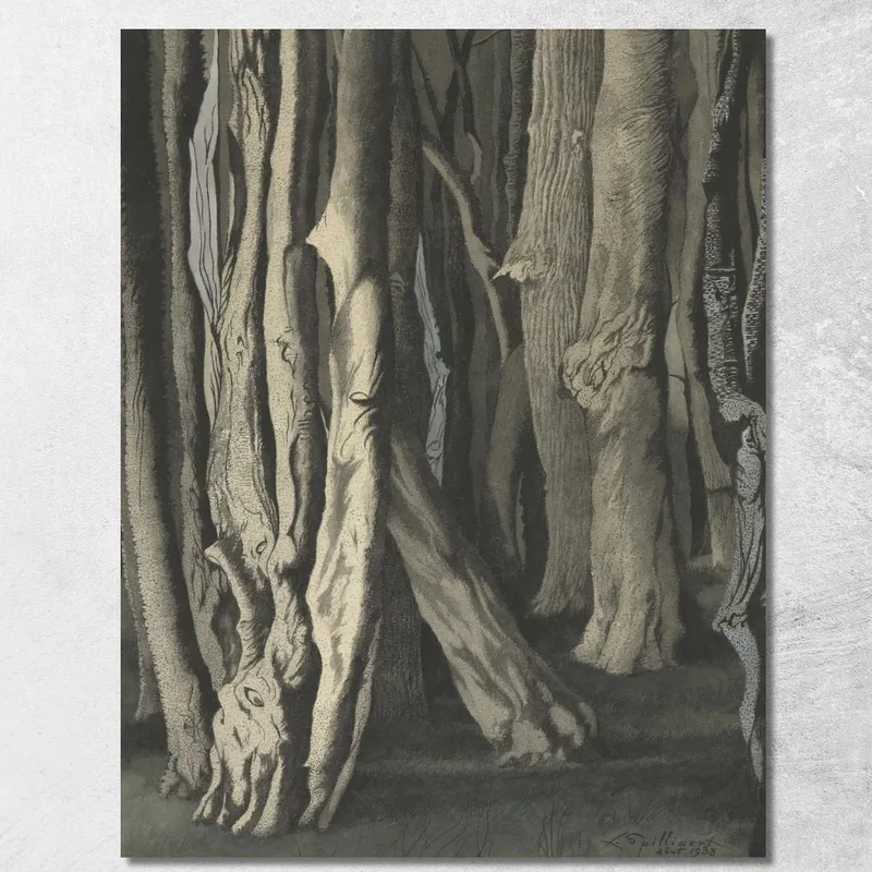 Tronchi D'Albero Nodosi Léon Spilliaert quadro stampa su tela