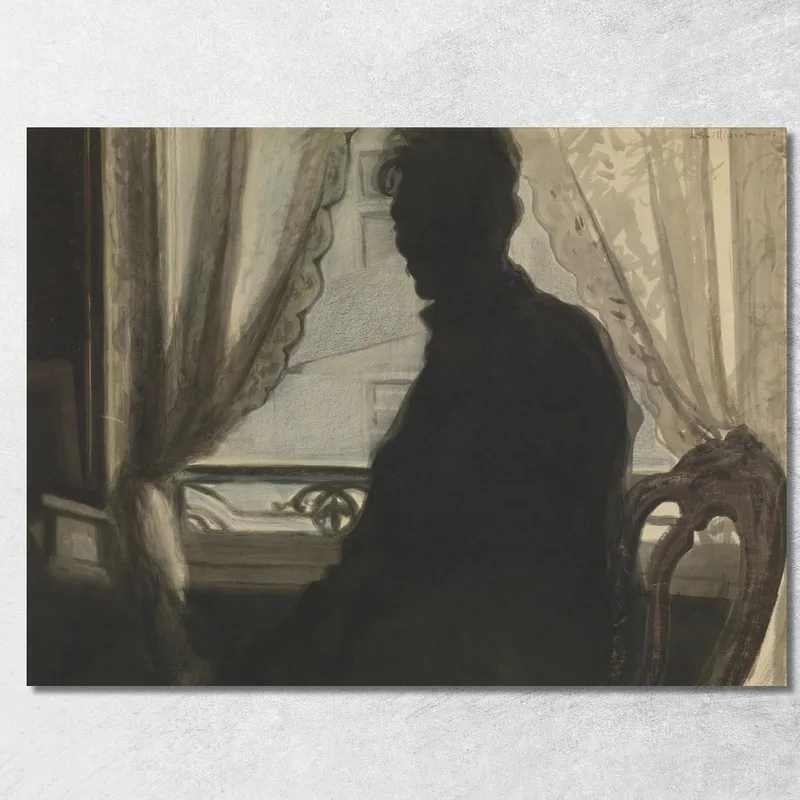 Silhouette Del Pittore Léon Spilliaert quadro stampa su tela