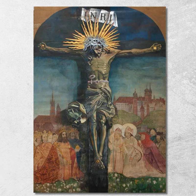 Christus Am Kreuz Leon Wyczółkowski drucken auf leinwand