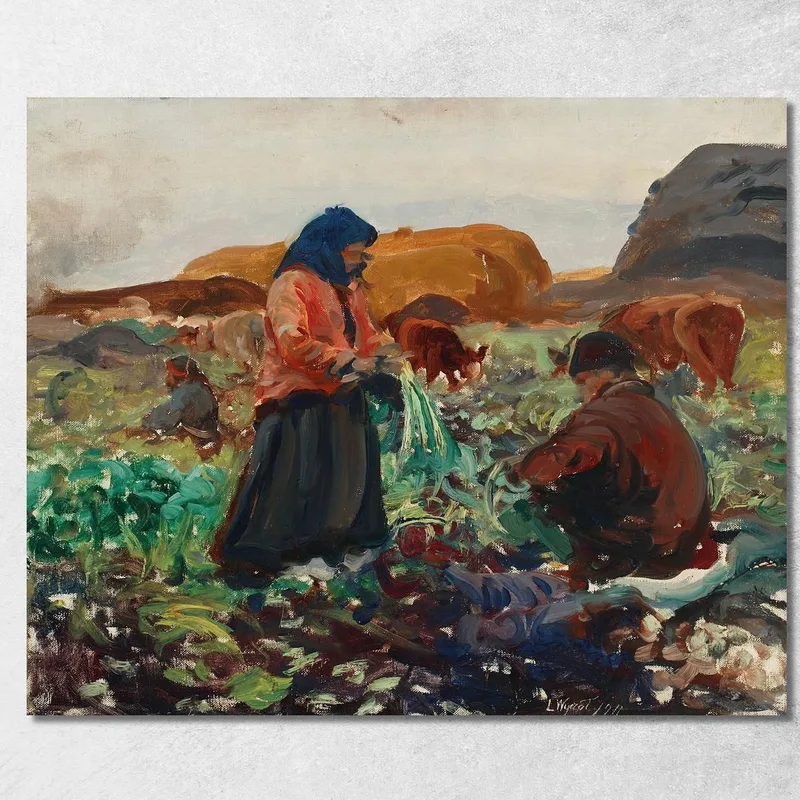 Zuckerrübenernte Ii Leon Wyczółkowski drucken auf leinwand
