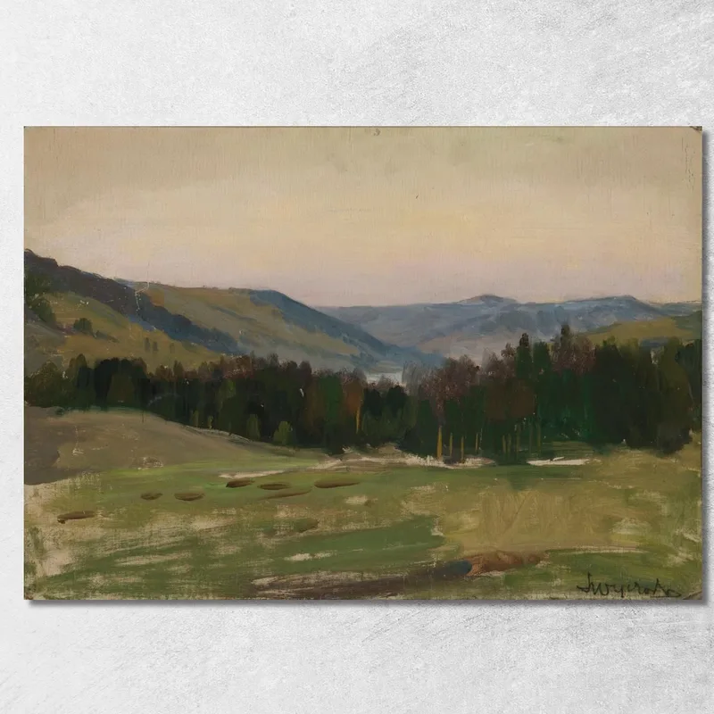 Berglandschaft Leon Wyczółkowski drucken auf leinwand