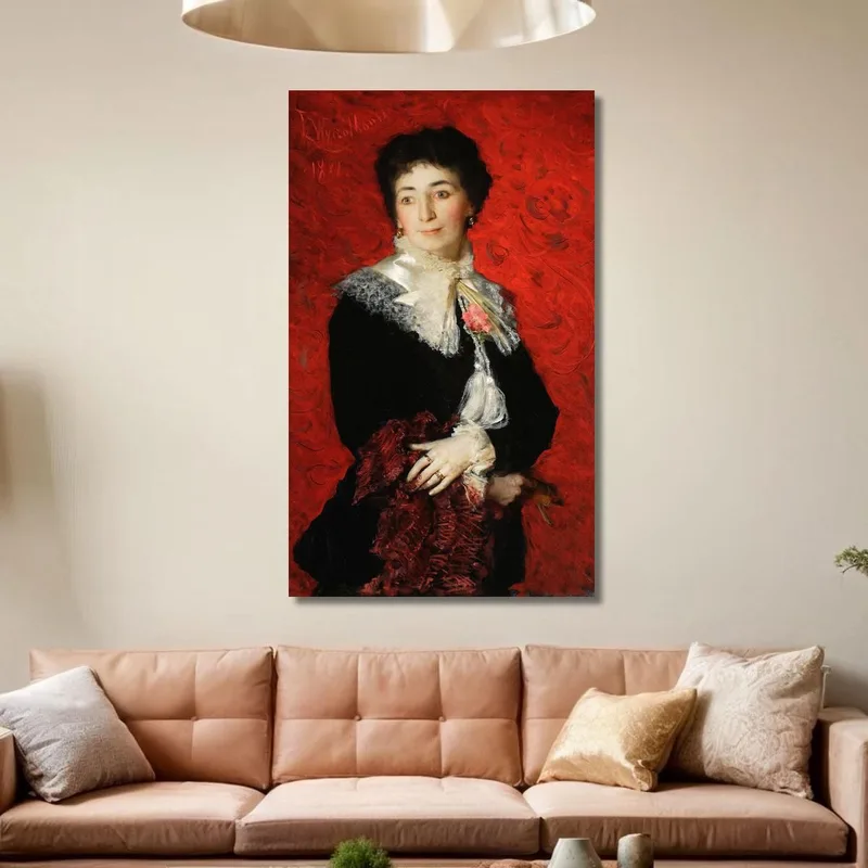 Ritratto Di Una Signora Leon Wyczółkowski quadro stampa su tela