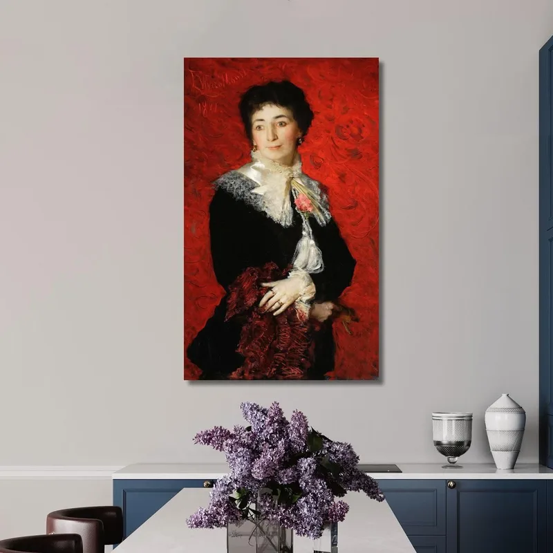 Ritratto Di Una Signora Leon Wyczółkowski quadro stampa su tela