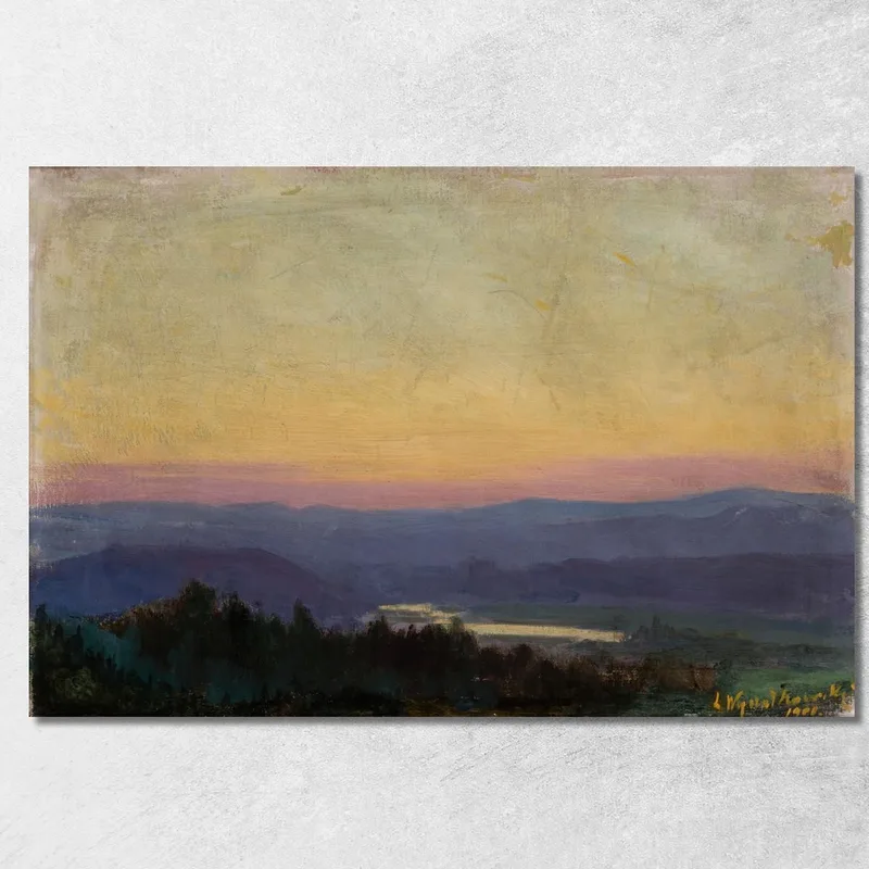 El Vístula Cerca De Tyniec Al Atardecer Leon Wyczółkowski cuadro en lienzo