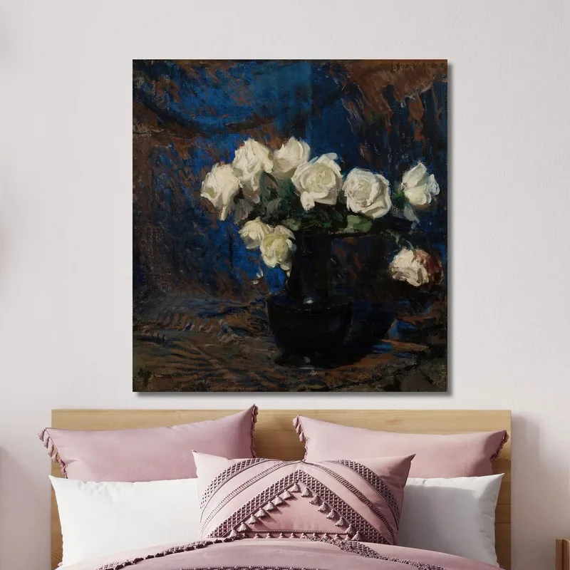 Rose Bianche Leon Wyczółkowski quadro stampa su tela