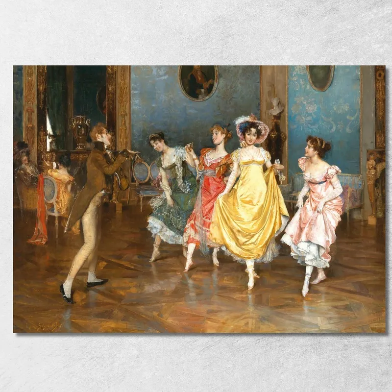 Un Ensayo De Danza Leopold Schmutzler cuadro en lienzo