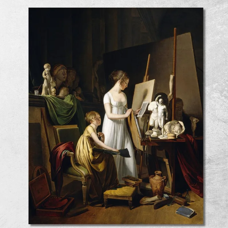 Das Atelier Eines Malers Louis Léopold Boilly drucken auf leinwand