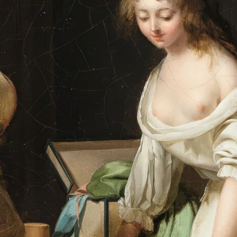 Comparing Little Feet Louis Léopold Boilly